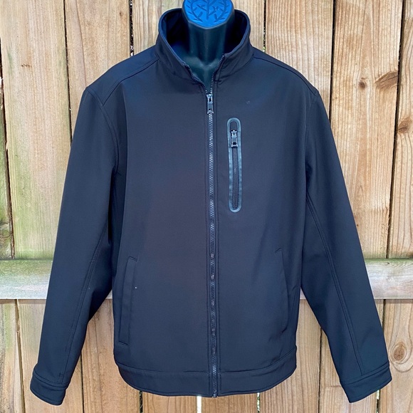 Nautica Softshell Zip Front Black Jacket EUC - Picture 2 of 13